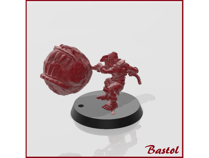 blood bowl goblin 'fanatic' 15 bastol 3d print model - Mito3D