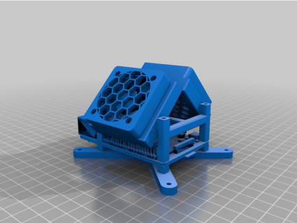 Himbeere pi 3 4 doppelt Ventilator Fall Mantel jk Monat 3d print model - Mito3D