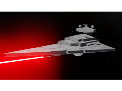 xyston-class star destroyer easy print+stand kuatdriveyards 3d print model - Mito3D