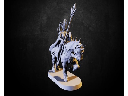 drow elfo Regina cavallo cheeseromano5 3d print model - Mito3D