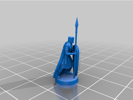 human knight - spear cheeseromano5 3d print model - Mito3D