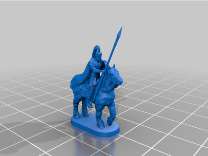 humano Caballero comandante caballo cheeseromano5 3d print model - Mito3D