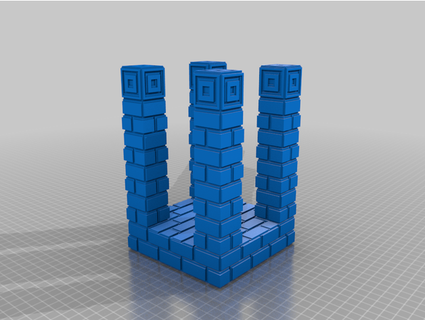 herobrinefr - structure 4 colonnes hippityboi 3d print model - Mito3D