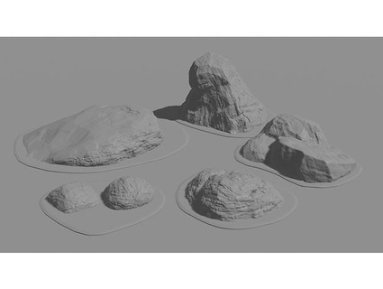 pacote pedras vingado 3d print model - Mito3D