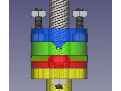 z lead screw banding wobbling compensation bracket caesar 1111 3d print model - Mito3D