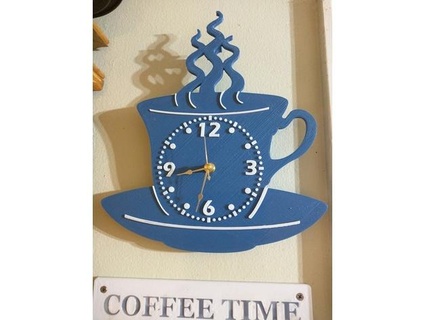 coffee mug wall clock carl1961 3d print model - Mito3D