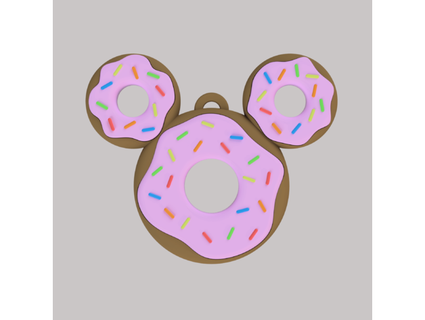 mickey mouse doughnut ornament quesa 3d print model - Mito3D
