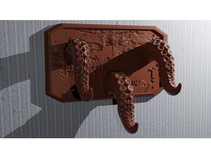 kraken coat hanger tentacle hook remix unicorn farts 3d print model - Mito3D