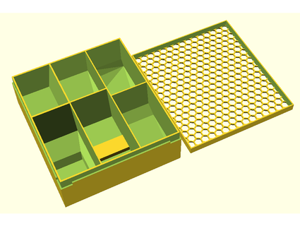 paramétrico armazenamento jogos miniaturas gemelli23 3d print model - Mito3D