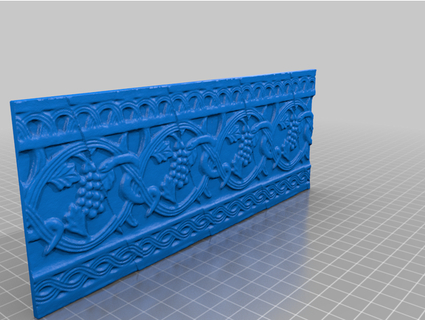 byzantine border relief - repeating pattern remix socraticsculpture 3d print model - Mito3D