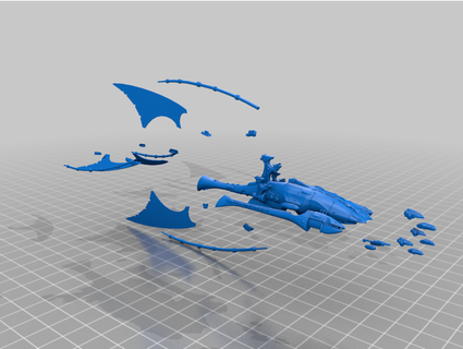yriel flag ship - bfg eldar jimjimjimmyjim 3d print model - Mito3D