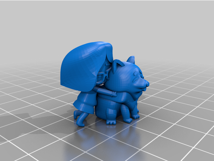niña perro simplemente 3d print model - Mito3D