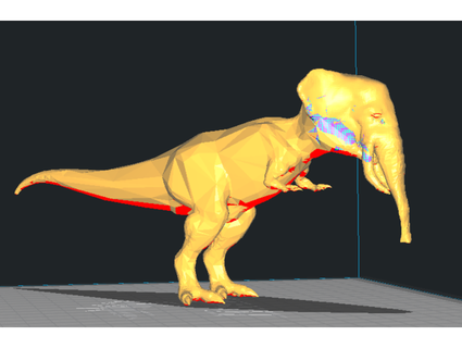t-rex elephant head thebearface 3d print model - Mito3D