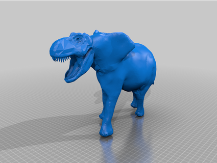 elefante t rex testa thebearface 3d print model - Mito3D