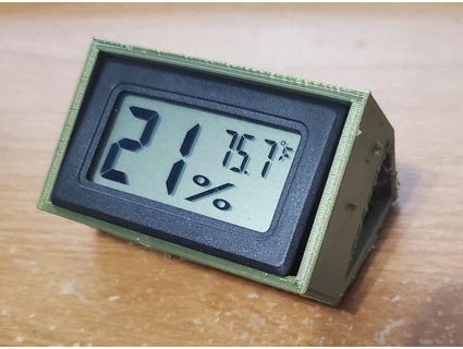 digital hygrometer humidity temperature holder risingengineer11 3d print model - Mito3D