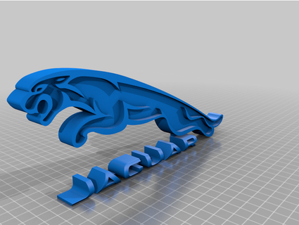 jaguar logotipo kagebe3386 3d print model - Mito3D