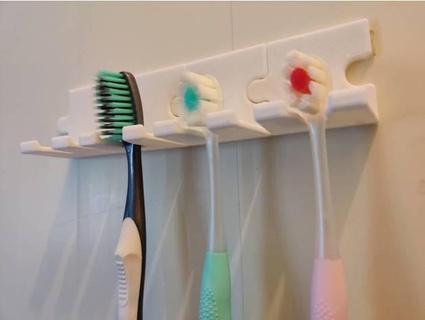 wall mount toothbrush holder naus 3d print model - Mito3D