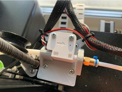 simple filament runout sensor mount ender 3 pro direct extruder qnub 3d print model - Mito3D