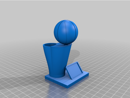basketball trophy plate 3dolldesign 3d print model - Mito3D