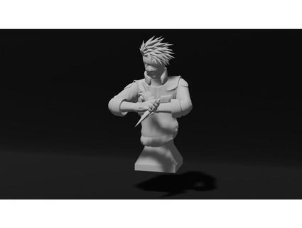 kakashi hatake inspired low poly bust theguyfromhere 3d print model - Mito3D