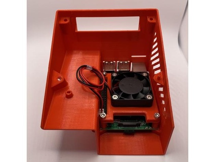 ender 3 Pro lcd caso funda ventilador montar frambuesa pi 4 bob4d 3d print model - Mito3D