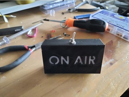 'on air' meeting sign remote work g0per 3d print model - Mito3D