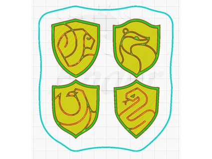 minimalist hogwarts house crests -elise- 3d print model - Mito3D