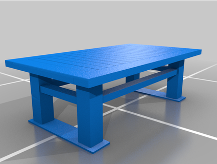 Table travail legrostruc 3d print model - Mito3D