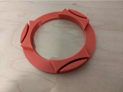 trefoil jar ring holder kmcallister5 3d print model - Mito3D