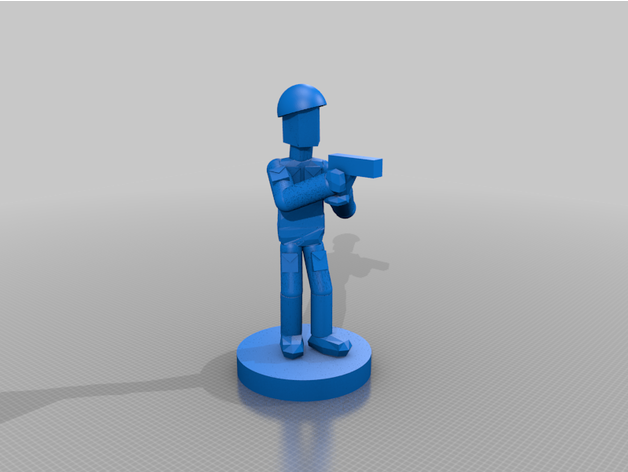savaş oyunu İkinci Dünya Savaşı tabanca piyade minyatür Blazon 3D print model - Mito3D