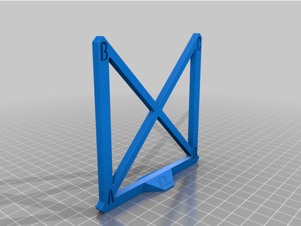 vertical calibration square pidu3d 3d print model - Mito3D