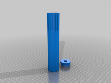 vazio simples supressor airsoft 18cm longo quebroso 3d print model - Mito3D