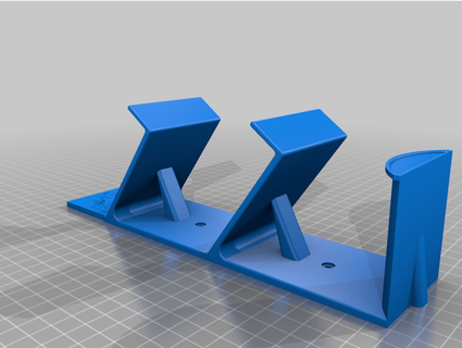 2 controller cuffia parete montare zaffiro 3d print model - Mito3D