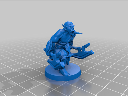 orc barbarian charge one tank 3d print model - Mito3D