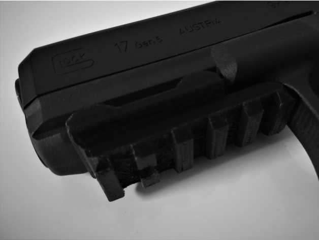 gen 5 glock 17 picatinny adaptor rail ffftechnology 3D print model - Mito3D