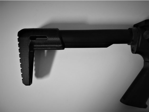 minimalist carbine buttstock mcb ffftechnology  3D print model - Mito3D
