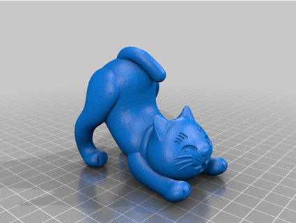 gatto fioriera cheesebailey 3d print model - Mito3D