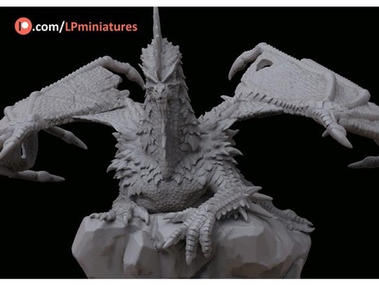 uralt Grün Drachen fan made Miniaturen 3d print model - Mito3D