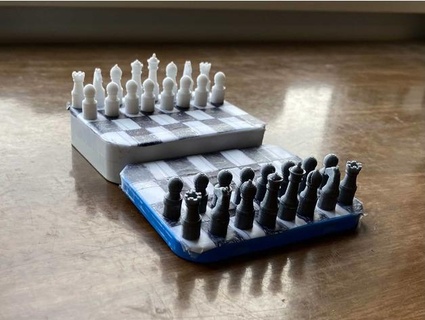 Mini magnetisch Schach einstellen Minze Zinn Dame Alternative Schubkarre Melonen 3d print model - Mito3D