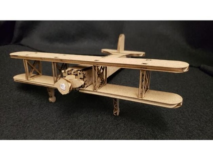 laser cut cardboard bi-plane theroar 3d print model - Mito3D