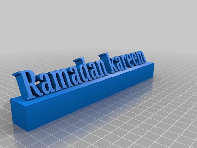 Ramadan kareem ali jet77 3D print model - Mito3D