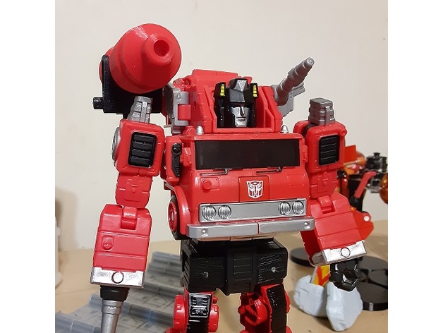 transformers kingdom - g2 inferno water cannon malunis 3D print model - Mito3D