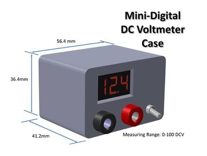 mini numérique voltmètre Cas gaine ee fabricant 3d print model - Mito3D