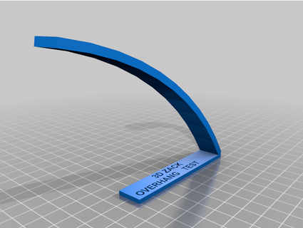 test overhang - porte faux zephirisack 3d print model - Mito3D
