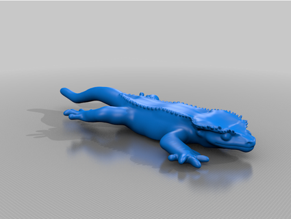crested gecko spuzzle 3d print model - Mito3D