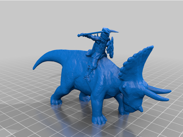 dinosauro cavalieri lennyface 3D print model - Mito3D