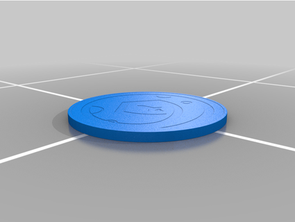 safemoon coin single sided lroschek 3d print model - Mito3D