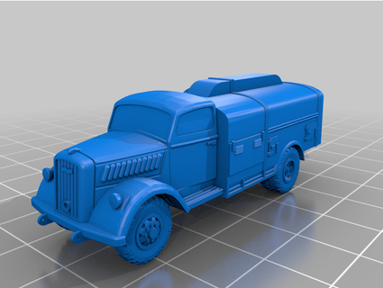 opel blitz tankwagen easy print windhamgraves 3d print model - Mito3D