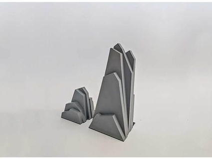 montagna reggilibri decorazione miss art3mis 3d print model - Mito3D