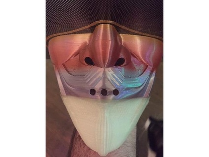 guy fawkes support free half mask skor3d 3d print model - Mito3D